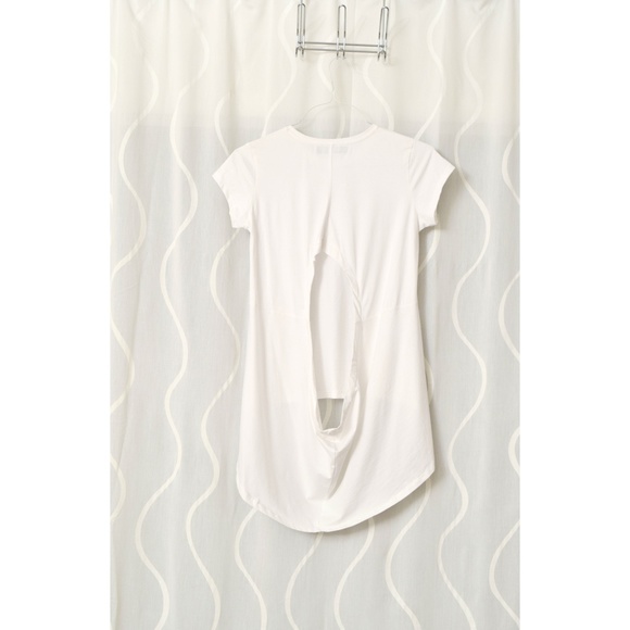 NEW MONTE CERVINO White High Low Cut-out Mirrored Dress | Size M - Picture 2 of 8